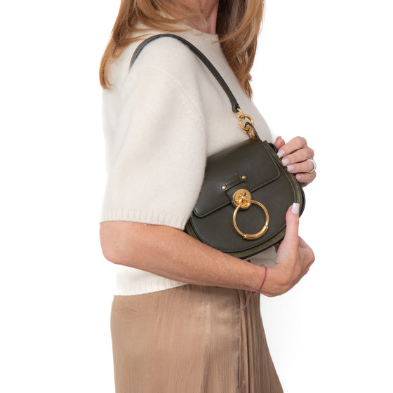 Chloe Tess Green Leather Bag