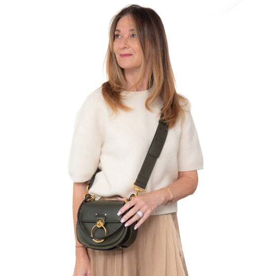 Chloe Tess Green Leather Bag