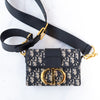 Christian Dior 30 Montaigne Navy Oblique Jacquard Micro Shoulder  Bag