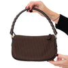 Christian Dior Brown Diorissimo Fabric Shoulder Bag