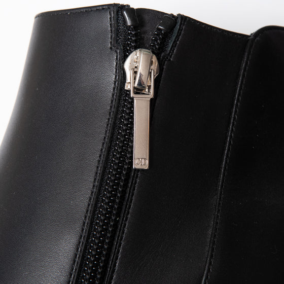 Chanel zwart en blauw leren enkellaarzen maat 40