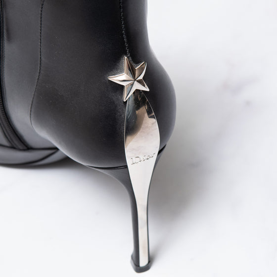 Chanel zwart en blauw leren enkellaarzen maat 40