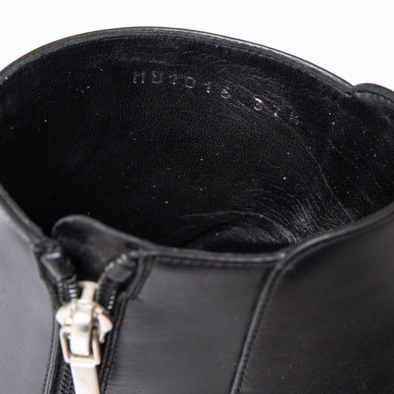 Chanel zwart en blauw leren enkellaarzen maat 40