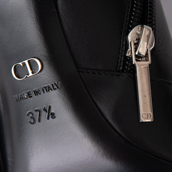 Chanel zwart en blauw leren enkellaarzen maat 40