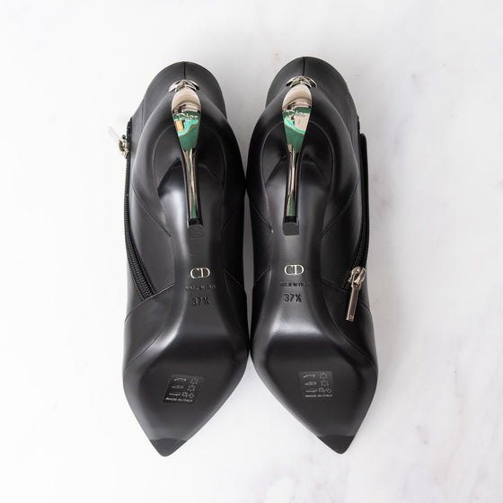 Chanel zwart en blauw leren enkellaarzen maat 40