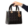 Dior Patent Lady Dior Black Patent Leather Medium Bag 2024