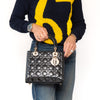 Dior Patent Lady Dior Black Patent Leather Medium Bag 2024