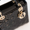 Dior Patent Lady Dior Black Patent Leather Medium Bag 2024