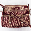 Dior Burgundy Oblique Jacquard Messenger Bag