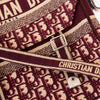 Dior Burgundy Oblique Jacquard Messenger Bag