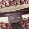 Dior Burgundy Oblique Fabric Leather Saddle Bag