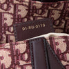 Dior Burgundy Oblique Fabric Leather Saddle Bag