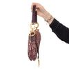 Dior Burgundy Oblique Fabric Leather Saddle Bag