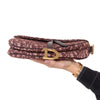 Dior Burgundy Oblique Fabric Leather Saddle Bag