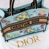 Dior Capri Souvenir Medium Dior Book Tote Natural Raffia and Multicolour
