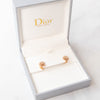 Christian Dior Couture Pink Gold Stud Earrings
