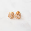 Christian Dior Couture Pink Gold Stud Earrings