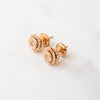 Christian Dior Couture Pink Gold Stud Earrings