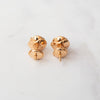 Christian Dior Couture Pink Gold Stud Earrings