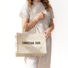 Christian Dior Dior Or Lace Butterfly Medium Book Tote Bag