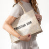 Christian Dior Dior Or Lace Butterfly Medium Book Tote Bag