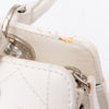 Christian Dior East West Off White Leather Cannage Bag