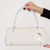 Christian Dior East West Off White Leather Cannage Bag