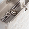 Dior Large  Lady Dior Grey Patent Leather Bag