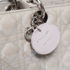 Dior Large  Lady Dior Grey Patent Leather Bag