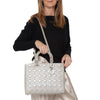 Dior Large  Lady Dior Grey Patent Leather Bag