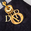 Dior Medium Lady Dior Navy Suede Leather  Bag