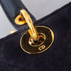 Dior Medium Lady Dior Navy Suede Leather  Bag