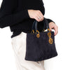 Dior Medium Lady Dior Navy Suede Leather  Bag