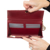Dior Red Patent Leather Cannage Lady Dior Wallet On Chain Bag