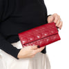 Dior Red Patent Leather Cannage Lady Dior Wallet On Chain Bag