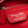 Dior  Lady Dior Red Leather Medium Bag