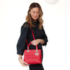 Dior  Lady Dior Red Leather Medium Bag