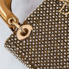 Christian Dior Lady Dior Mini Crystal Embellished Metallic Leather Bag