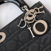 Christian Dior Mini Lady Dior Gauze And Patent Leather Bag