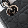 Christian Dior Mini Lady Dior Gauze And Patent Leather Bag
