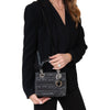 Christian Dior Mini Lady Dior Gauze And Patent Leather Bag