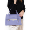 Dior Mitzah Violet Leather Double Handle Shoulder Bag