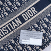 Christian Dior Medium Dior Book Tote Bag Ecru And Blue Dior Oblique Embroidery