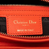 Dior Large  Lady Dior Orange Leather Bag