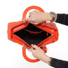 Dior Large  Lady Dior Orange Leather Bag