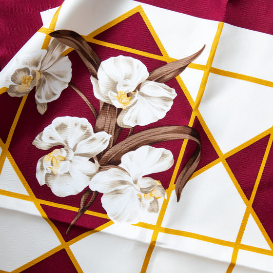 Dior Silk Burgundy Scarf