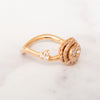 Christian Dior Couture Pink Gold And Diamonds Ring