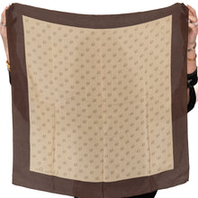  Christian Dior Vintage Silk Brown Scarf