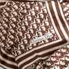 Dior Brown Silk Logo Scarf