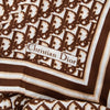 Dior Brown Silk Logo Scarf